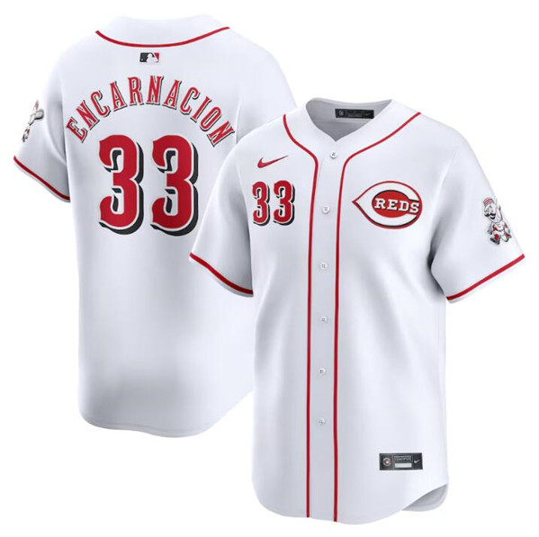 Cincinnati Reds #33 Christian Encarnacion White Home Limited Stitched Jersey - Zenithce