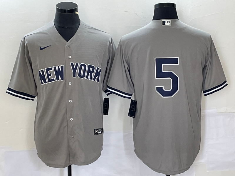 New York Yankees #5 Joe DiMaggio Grey Cool Base Stitched Jersey - Zenithce