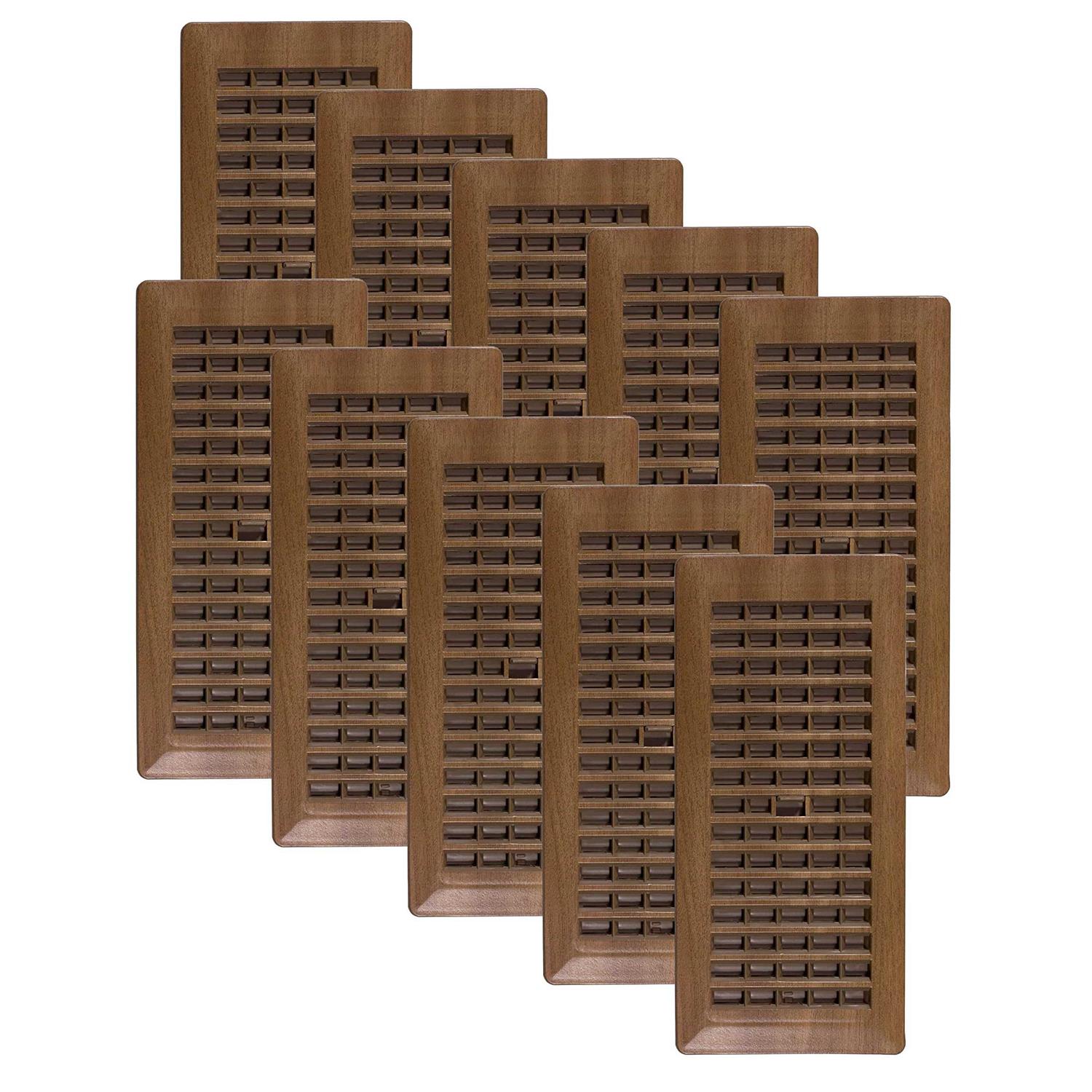 Decor Grates Pl410 wh 4 Inch by 10 Inch Plastic Floor Register - Zenithce