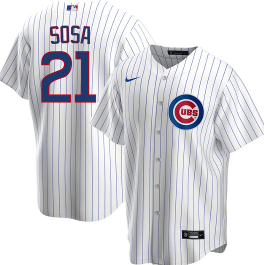 Chicago Cubs Blank #21 Sammy Sosa White Cool Base Stitched Jersey - Zenithce
