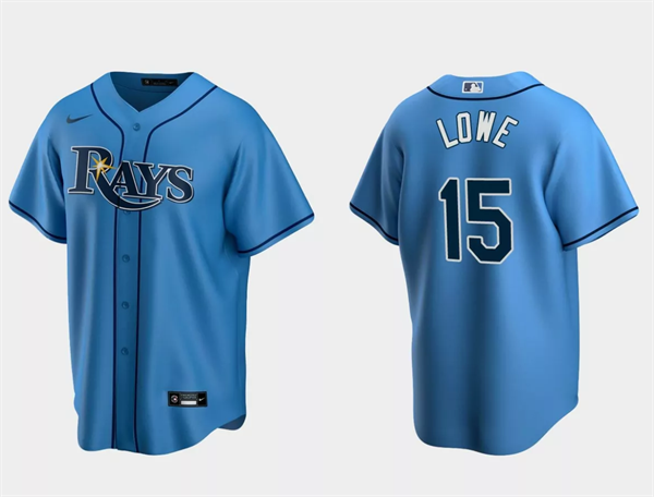 Tampa Bay Rays #15 Josh Lowe Light Blue Cool Base Stitched Jersey - Zenithce