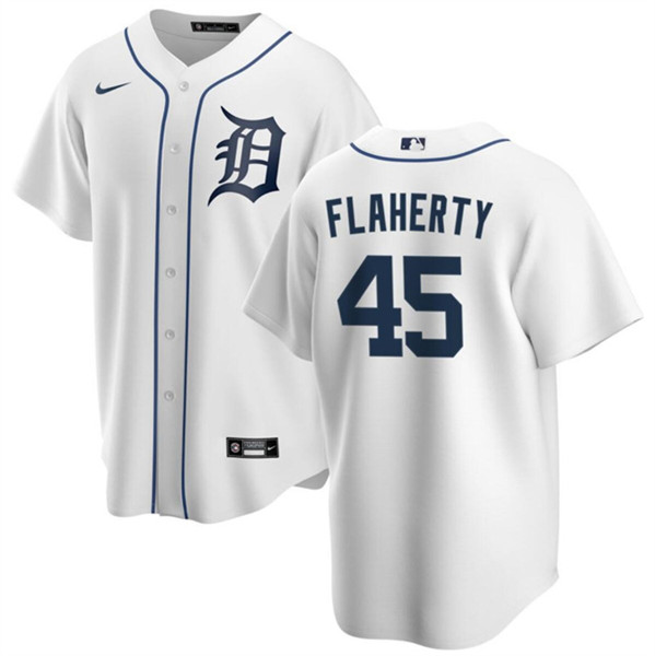 Detroit Tigers #45 Jack Flaherty White Cool Base Stitched Jersey - Zenithce