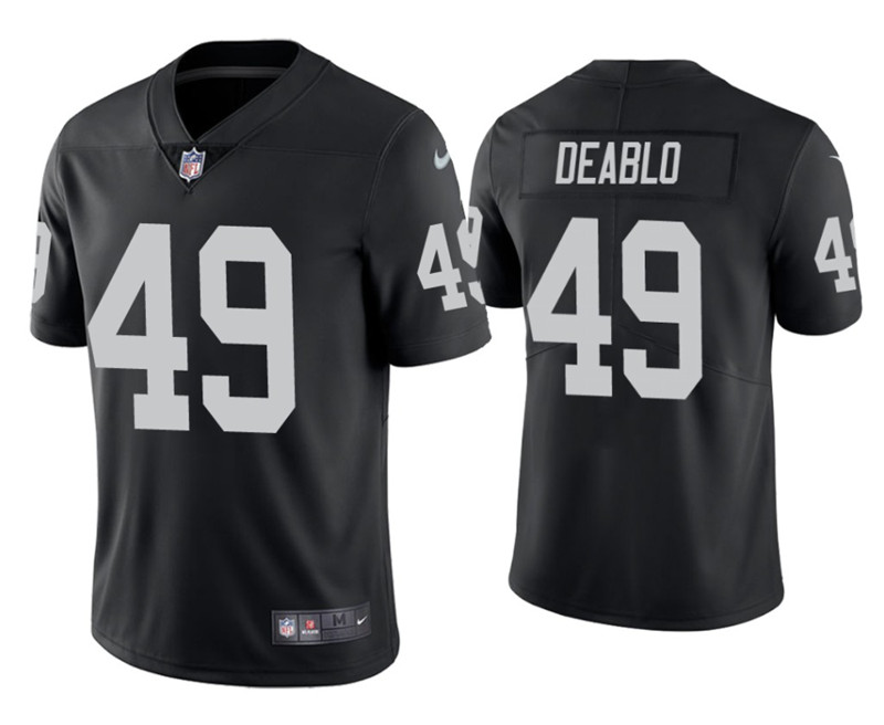 Las Vegas Raiders #49 Divine Deablo Draft Black Vapor Untouchable Limited Stitched Jersey - Zenithce