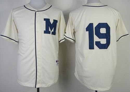 Brewers #19 Robin Yount Cream 1913 Turn Back The Clock Stitched Jersey - Zenithce