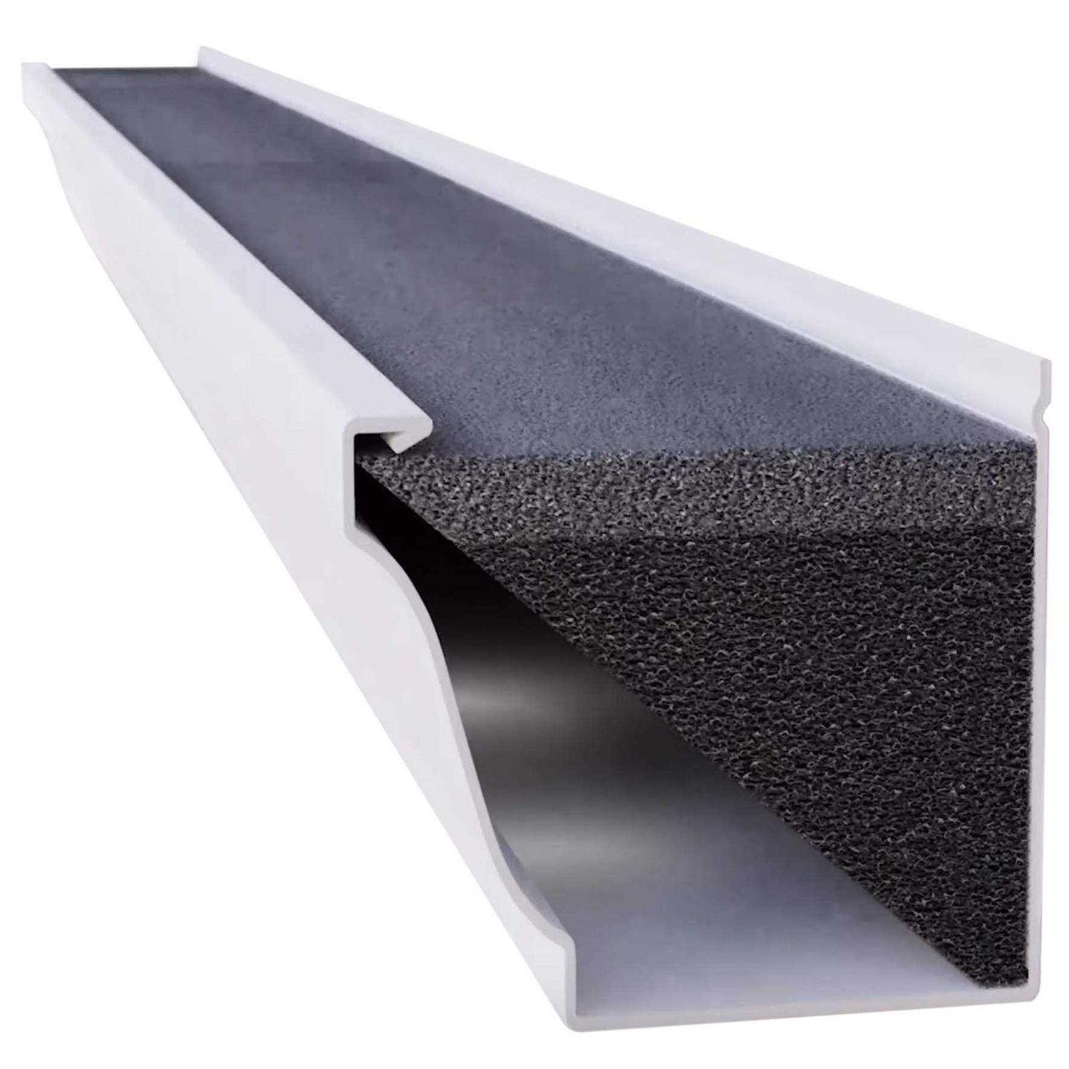 GUTTERSTUFF FR 4 ft. Foam Filter Plastic Gutter Guard K-Style - Zenithce