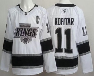 Los Angeles Kings #11 Anze Kopitar White Authentic Jersey - Zenithce