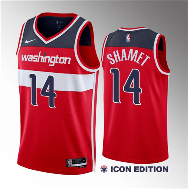 Washington Wizards #14 Landry Shamet Red 2023 Draft Icon Edition Stitched Jersey - Zenithce