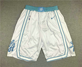 Los Angeles Lakers White NEW 2021 City Edition Stitched Shorts - Zenithce