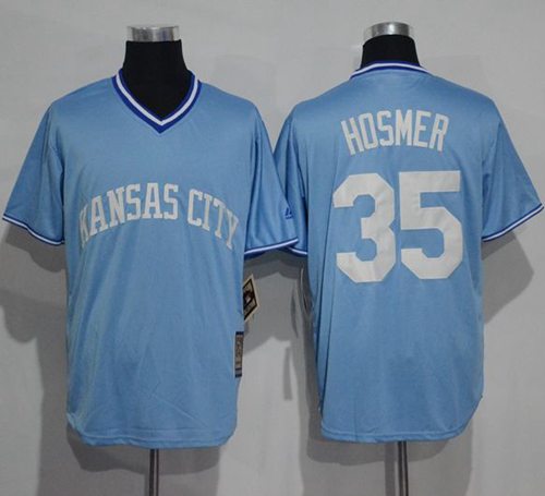 Royals #35 Eric Hosmer Light Blue Cooperstown Stitched Jersey - Zenithce