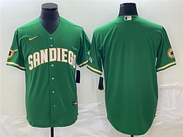 San Diego Padres Blank Green Cool Base Stitched Jersey - Zenithce