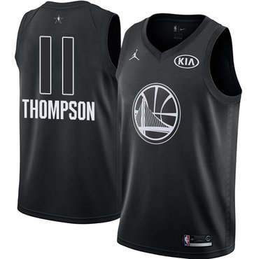Warriors #11 Klay Thompson Black Jordan Swingman 2018 All-Star Game Jersey - Zenithce