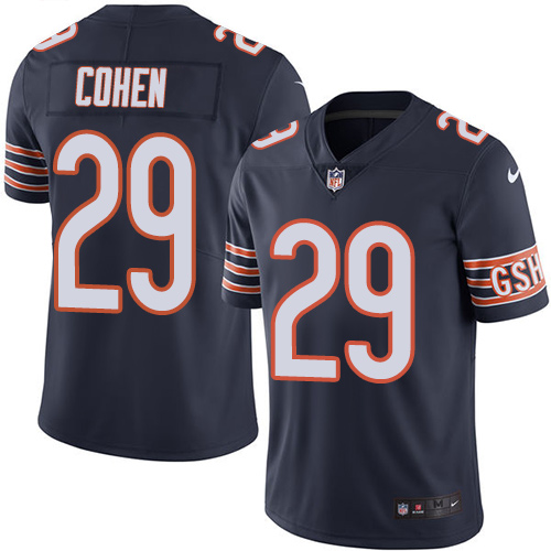 Chicago Bears#29 Tarik Cohen Navy Vapor Untouchable Limited Stitched Jersey - Zenithce