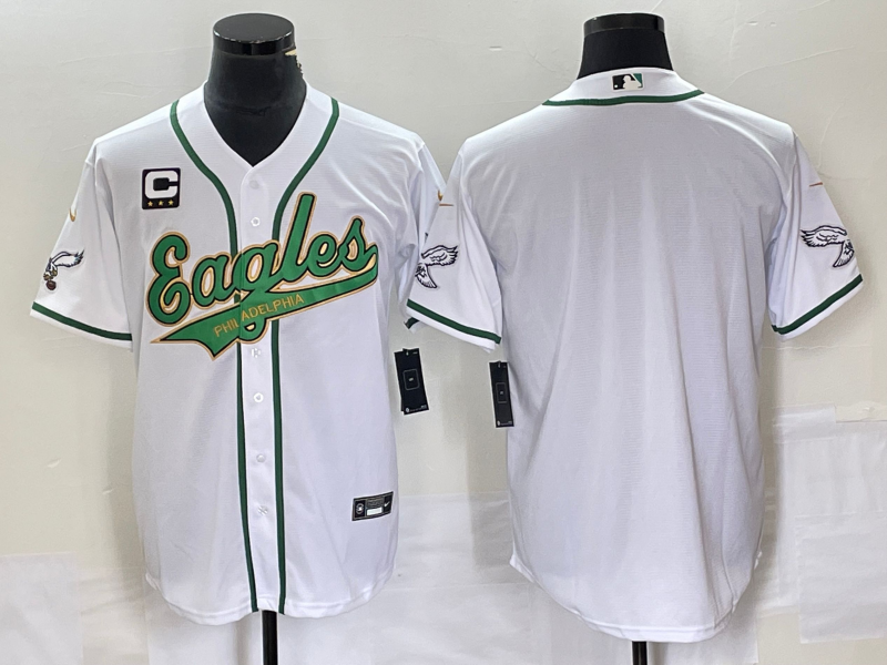 Philadelphia Eagles Blank White Gold With C Patch Cool Base Stitched Jersey - Zenithce