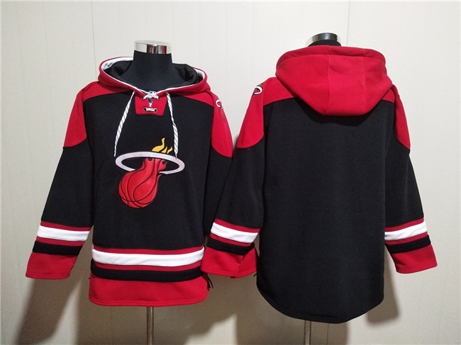 Miami Heat Blank Black Ageless Must-Have Lace-Up Pullover Hoodie - Zenithce