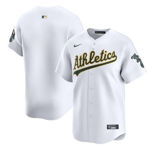Oakland Athletics Blank White Home Limited Stitched Jersey - Zenithce