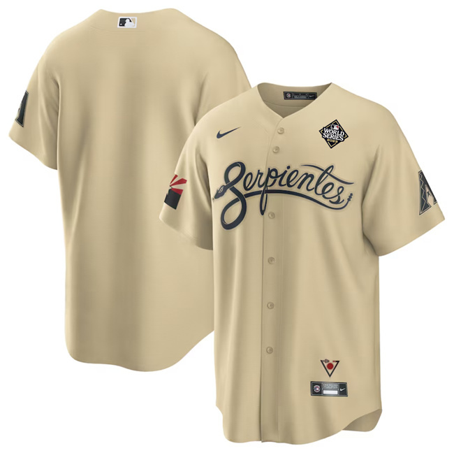 Arizona Diamondbacks Blank Gold 2023 World Series City Connect Cool Base Stitched Jersey - Zenithce