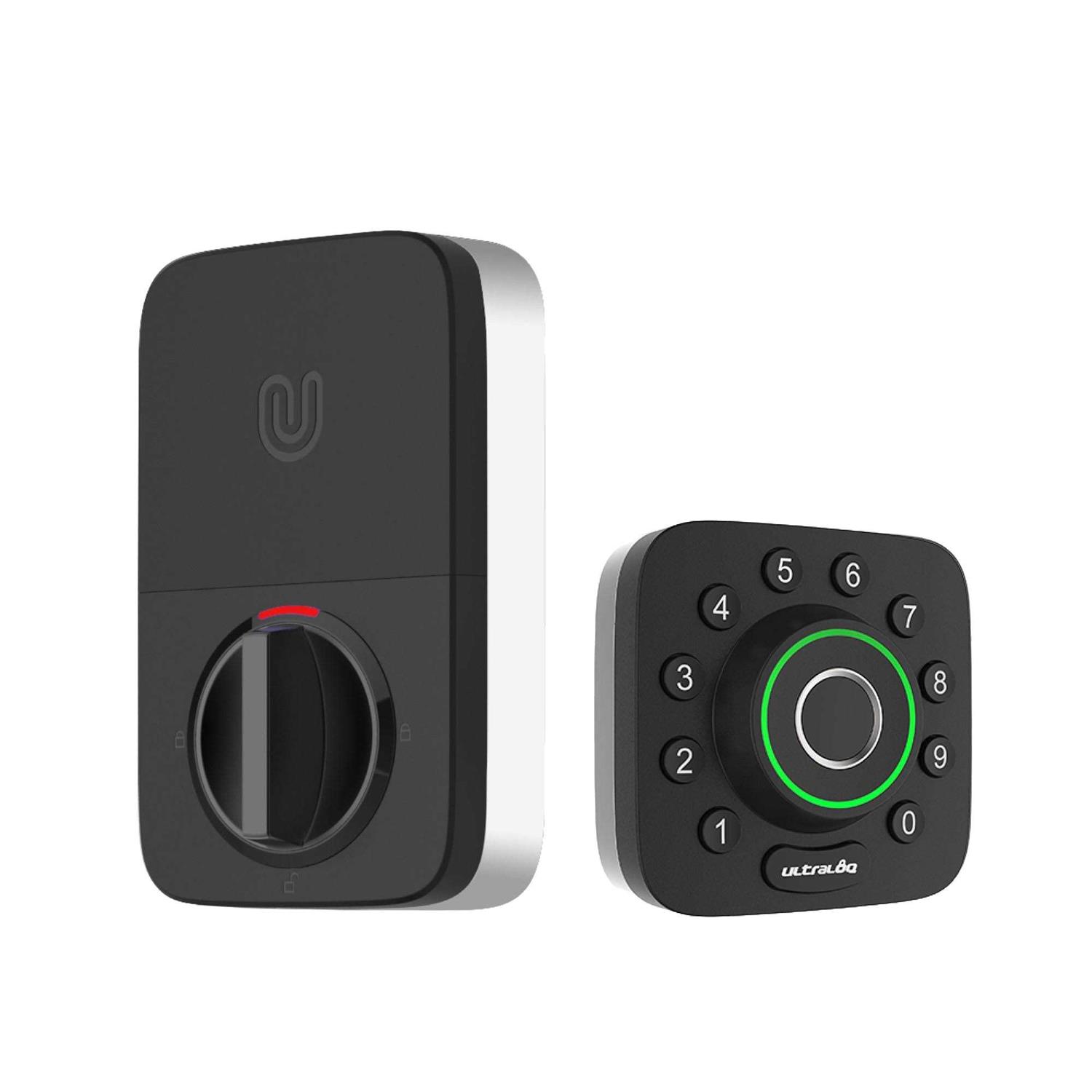 Ultraloq U-Bolt Black Wi-Fi Deadbolt Smart Lock with Passage Handle - Zenithce