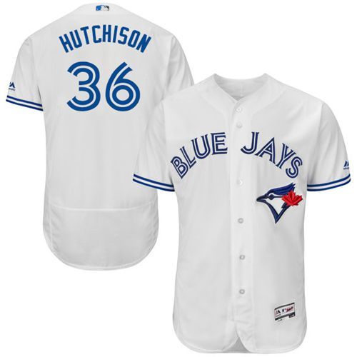 Blue Jays #36 Drew Hutchison White Flexbase Authentic Collection Stitched Jersey - Zenithce