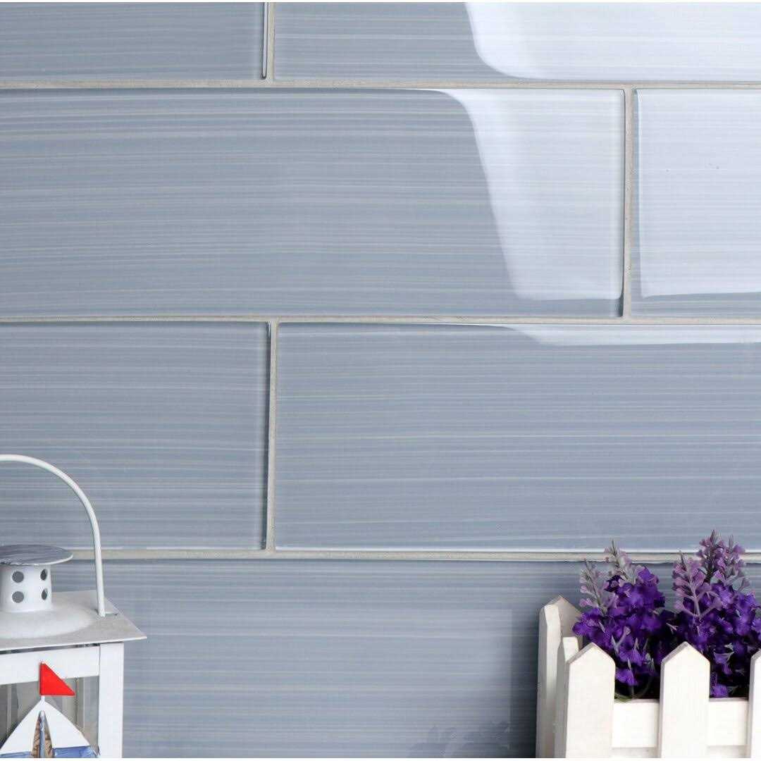 Premium Hand Painted 4 x 12 Straight Edge Glass Subway Tile WS Tiles - Zenithce