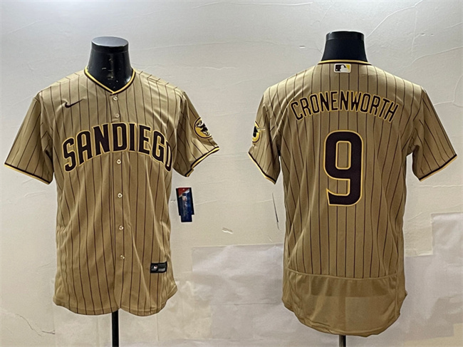 San Diego Padres #9 Jake Cronenworth Brown Flex Base Stitched Jersey - Zenithce