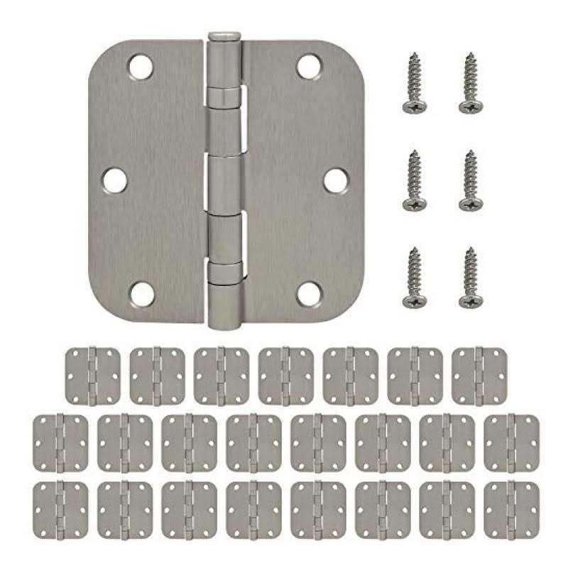 Nuk3y Residential 3 1/2 x 3 1/2 Ball Bearing Door Hinge 5/8 Radius - Zenithce