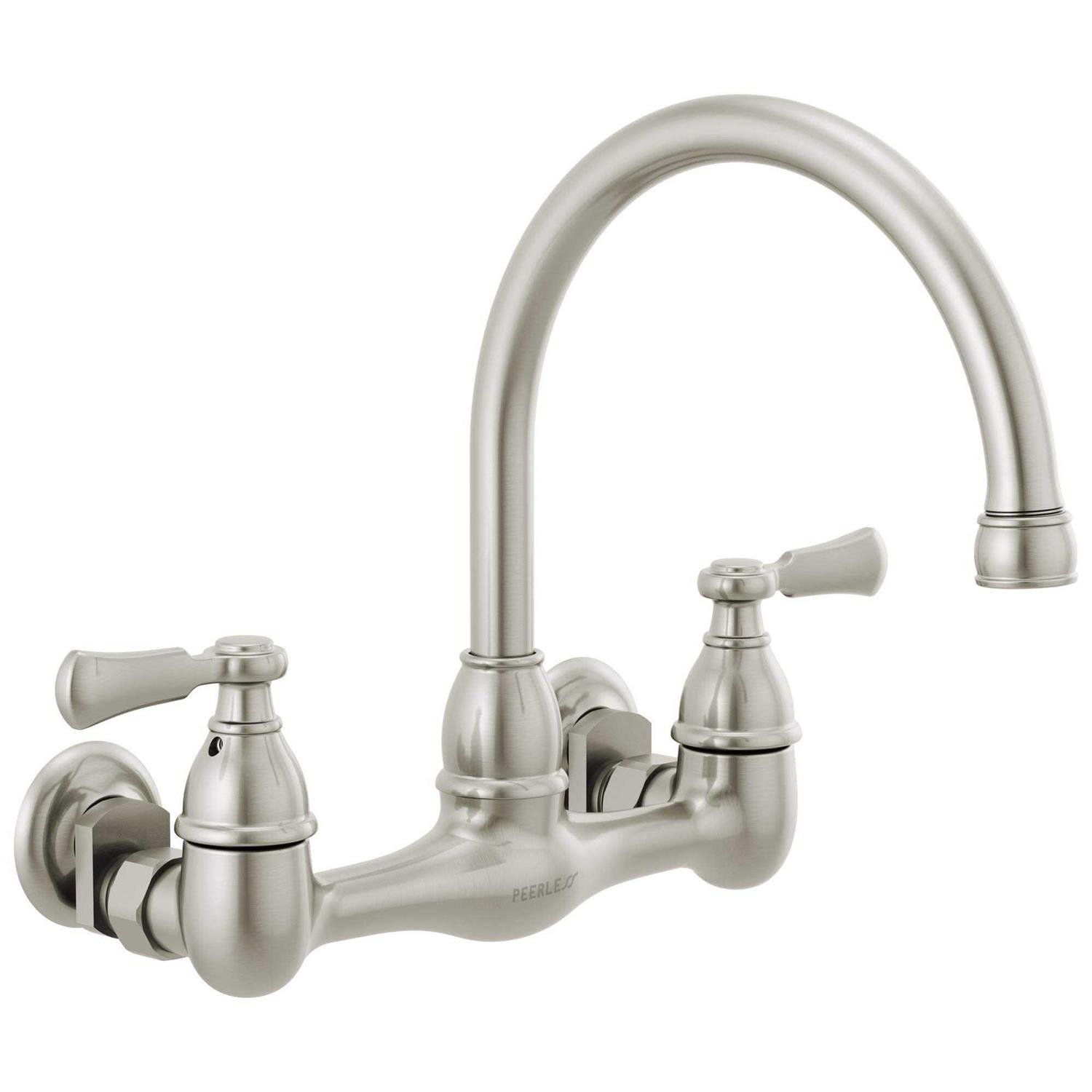 Peerless Elmhurst Two-Handle Kitchen Faucet Wall-mount P2765LF - Zenithce
