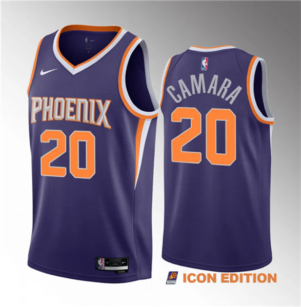 Phoenix Suns #20 Toumani Camara Purple 2023 Draft Icon Edition Stitched Jersey - Zenithce
