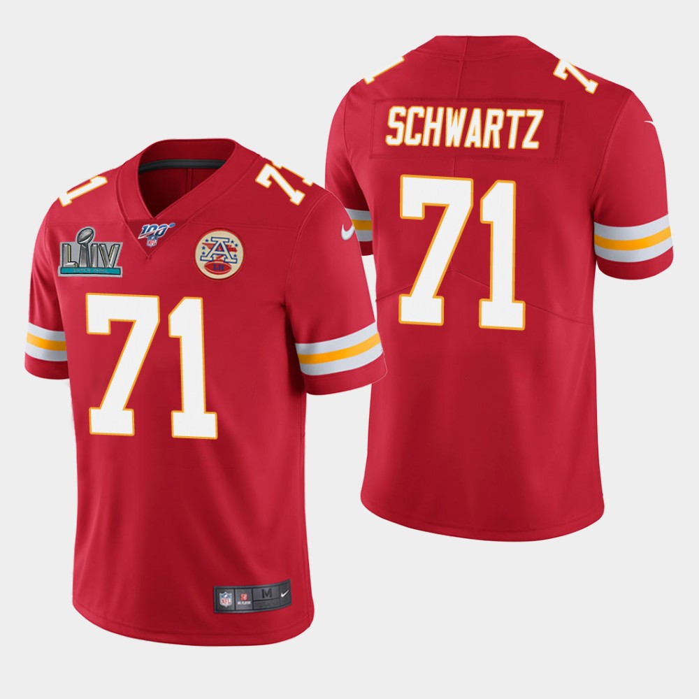 Chiefs #71 Mitchell Schwartz Red Super Bowl LIV Vapor Untouchable Limited Stitched Jersey - Zenithce