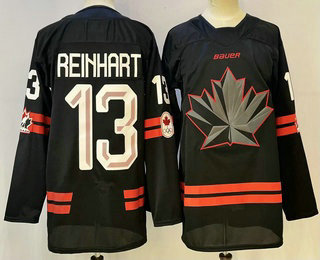 Canada #13 Sam Reinhart Black Stitched Jersey - Zenithce