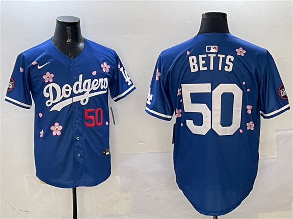 Los Angeles Dodgers #50 Mookie Betts Royal 2025 Tokyo Series Limited Stitched Jersey - Zenithce