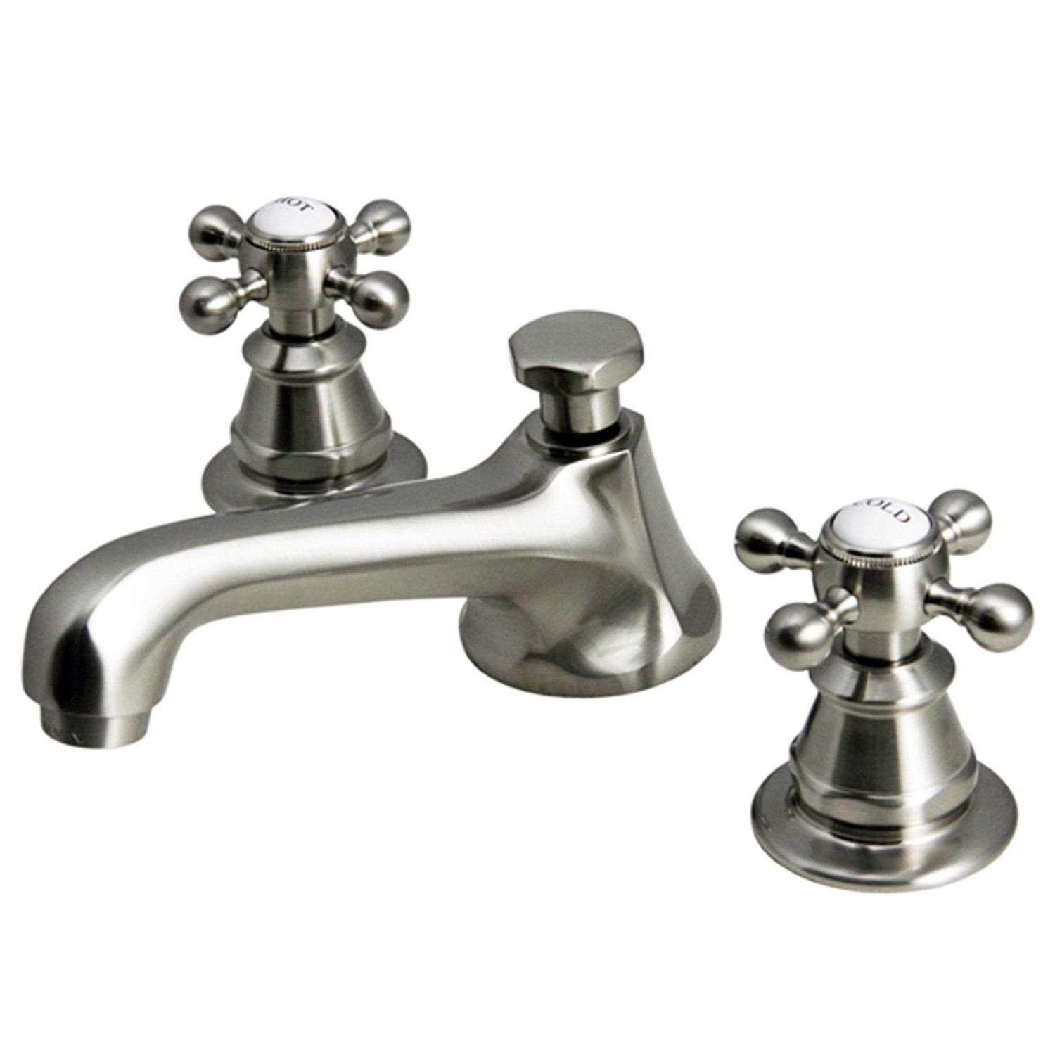 Water Creation American 20th Century Classic Widespread Lavatory Faucet with Pop-Up Drain - Zenithce
