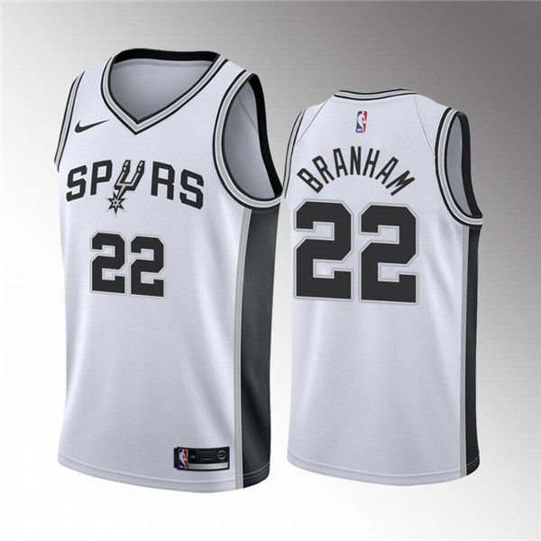 San Antonio Spurs #22 Malaki Branham White Association Edition Stitched Jersey - Zenithce