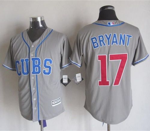 Cubs #17 Kris Bryant Grey Alternate Road New Cool Base Stitched Jersey - Zenithce