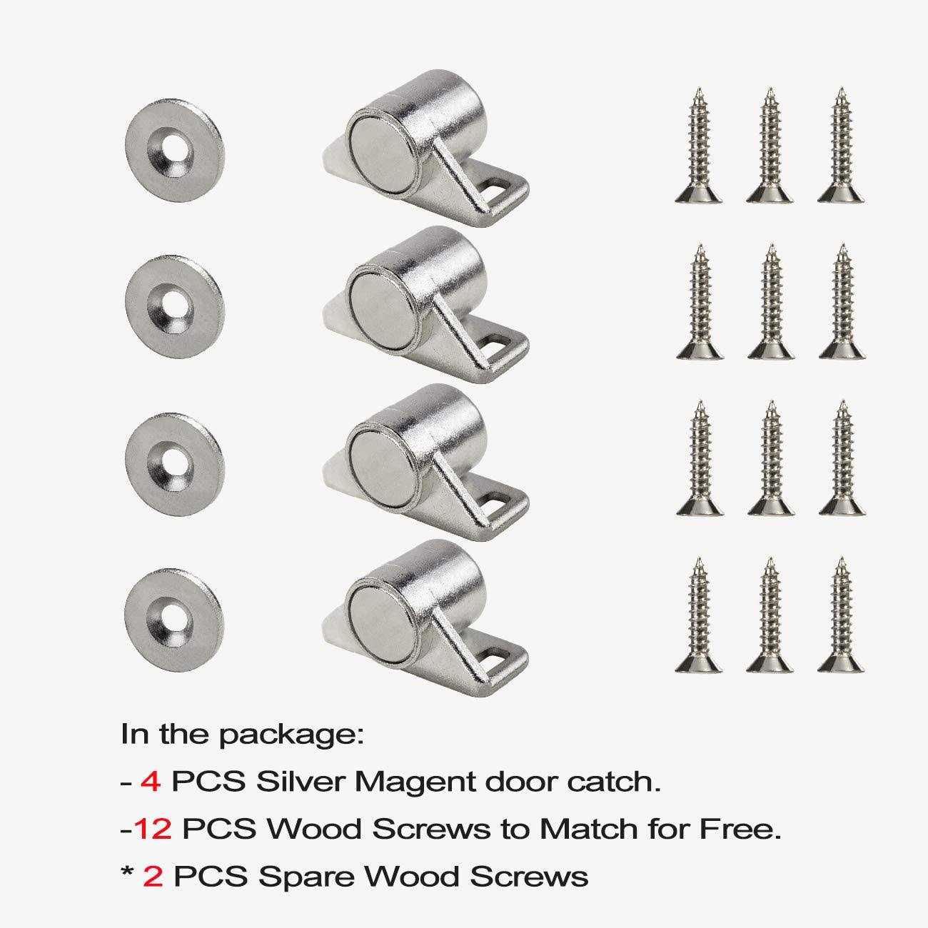 keenkee 4 pack magnetic cabinet Door catch with neodymium magnet cabinet latch magnetic closure hardware for kitchen cupboard - Zenithce