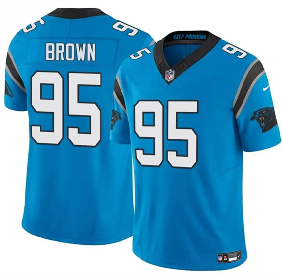 Carolina Panthers #95 Derrick Brown Blue 2025 F.U.S.E. Vapor Limited Stitched Jersey - Zenithce