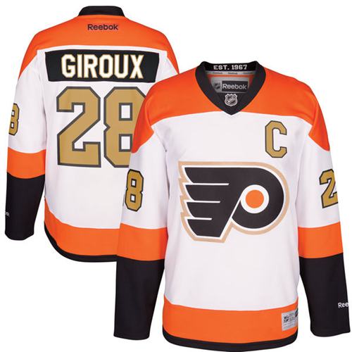 Flyers #28 Claude Giroux White 3rd Stitched Jersey - Zenithce
