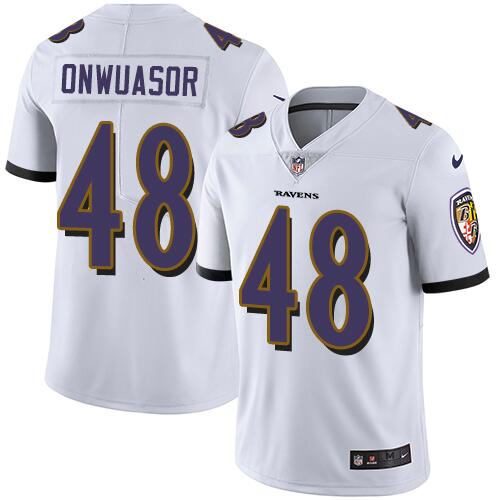 Baltimore Ravens #48 Patrick Onwuasor White Vapor Untouchable Limited Jersey - Zenithce