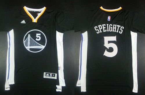Golden State Warriors #5 Marreese Speights Revolution 30 Swingman 2014 New Black Short-Sleeved Jersey - Zenithce
