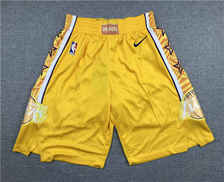 Los Angeles Lakers Yellow 2020 City Edition Swingman Shorts - Zenithce