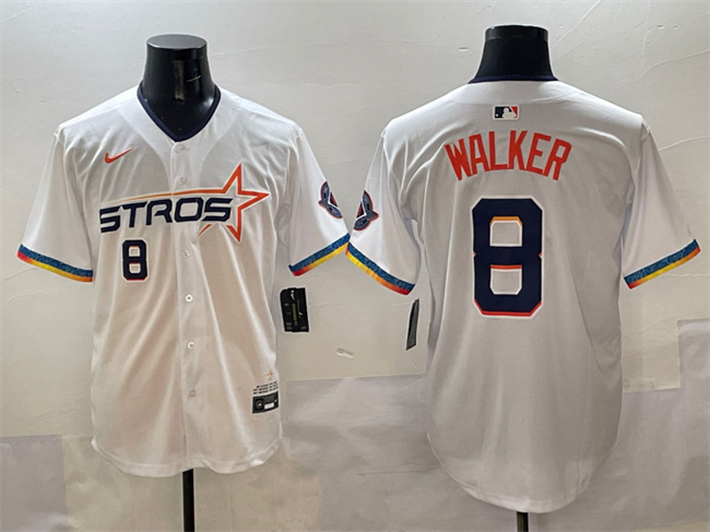 Houston Astros #8 Christian Walker White 2025 City Connect Limited Stitched Jersey - Zenithce
