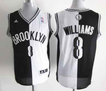 Brooklyn Nets #8 Deron Williams Revolution 30 Swingman Black/White Two Tone Jersey - Zenithce
