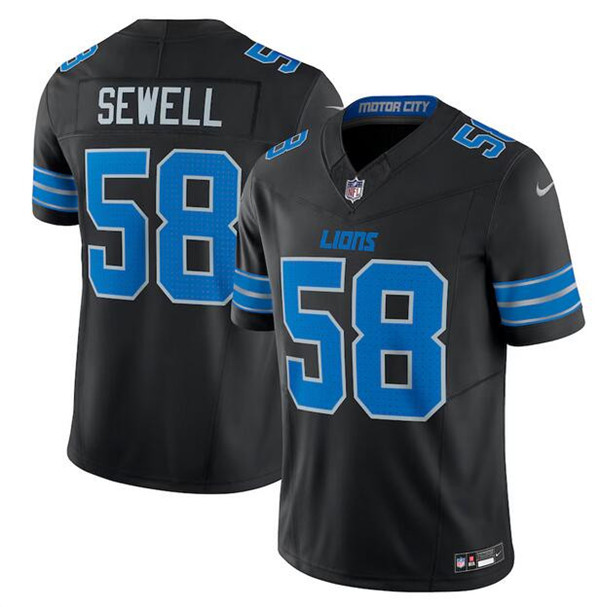 Detroit Lions #58 Penei Sewell Black 2024 F.U.S.E. 2nd Alternate Vapor Limited Stitched Jersey - Zenithce
