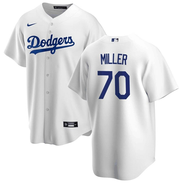 Los Angeles Dodgers #70 Bobby Miller White Cool Base Stitched Jersey - Zenithce