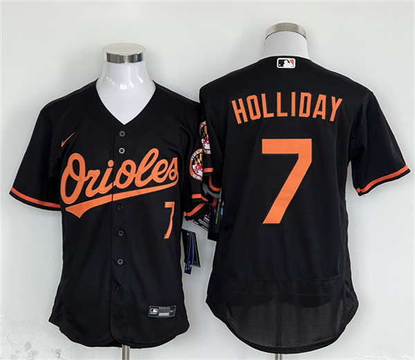 Baltimore Orioles #7 Jackson Holliday Black Flex Base Stitched Jersey - Zenithce