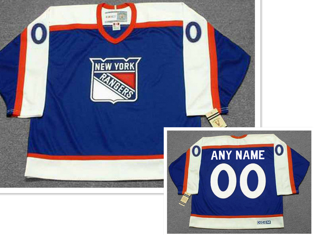 NEW YORK RANGERS 1970's Away CCM Throwback Jersey Customized Any Name & Number - Zenithce