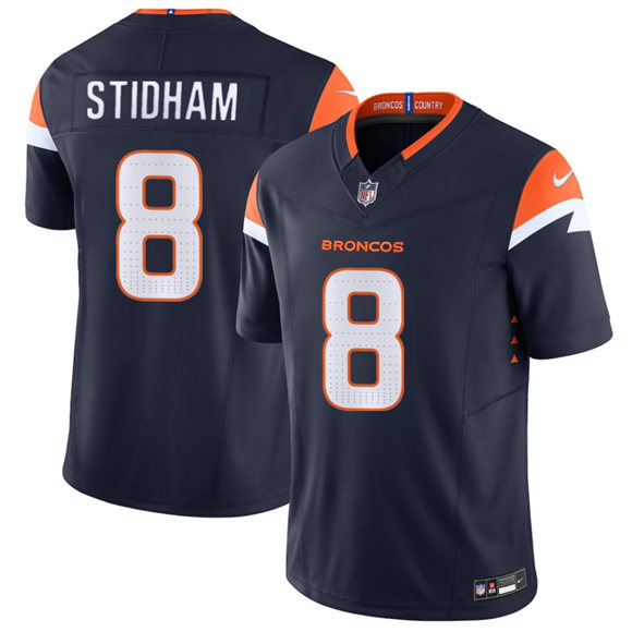 Denver Broncos #8 Jarrett Stidham Navy 2025 F.U.S.E. Vapor Limited Stitched Jersey - Zenithce