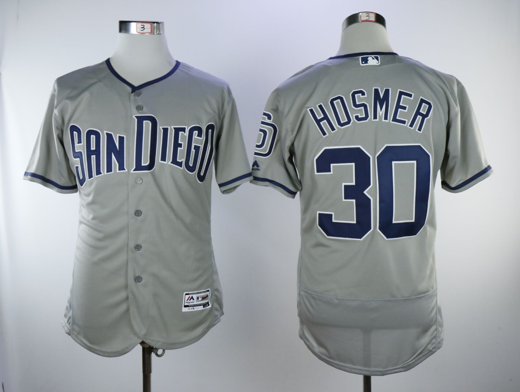 San Diego Padres #30 Eric Hosmer Grey Flexbase Authentic Collection Stitched Jersey - Zenithce