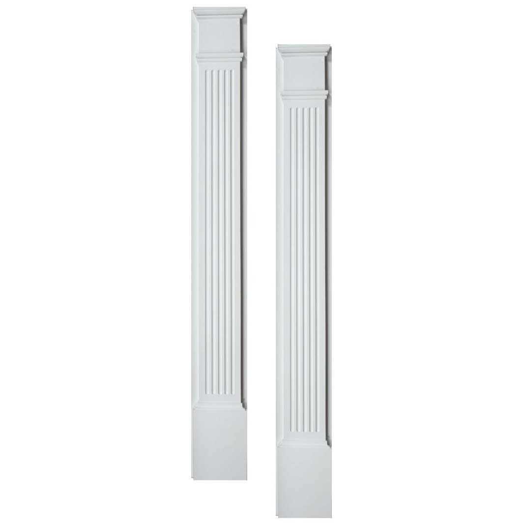 Fypon Ltd. PIL4X90 4 1/2W x 90H x 1 5/8P Fluted Pilaster w/ Plinth Block - Zenithce