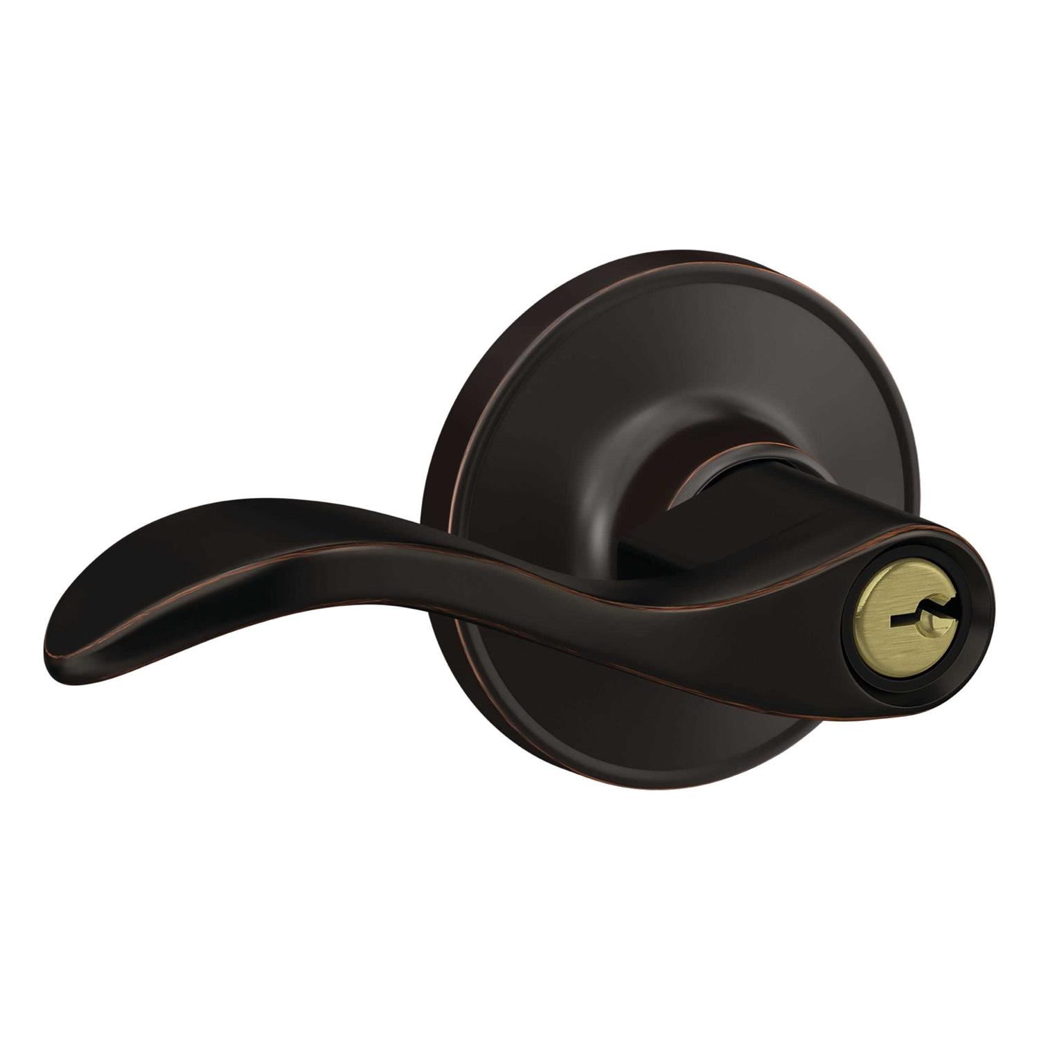 First Secure by Schlage Presley Keyed Entry Door Lever - Zenithce