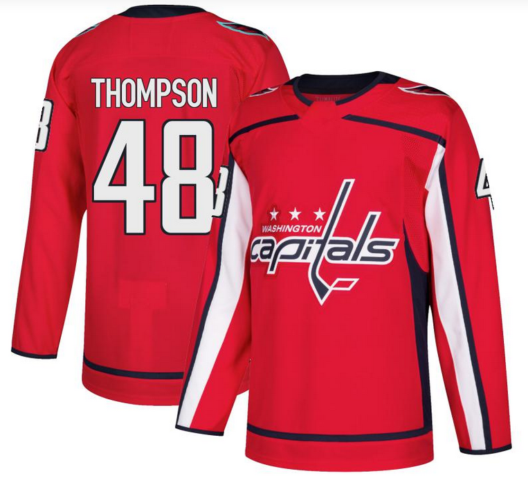 Washington Capitals #48 Logan Thompson Authentic Red Home Jersey - Zenithce